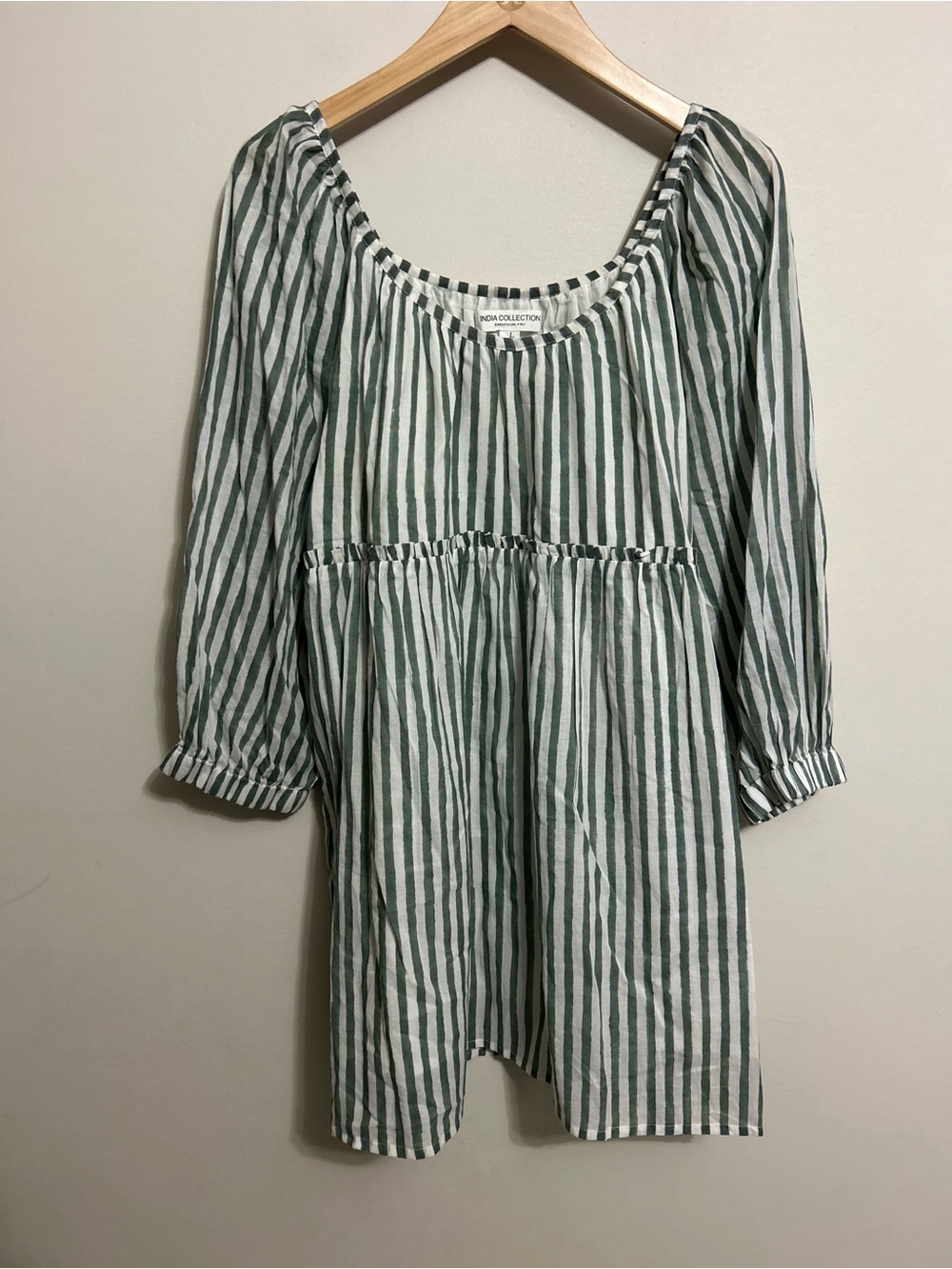 ⭐️India Collection Emerson Fry Jasmine Moss Green White Dress⭐️ - Picture 5 of 8